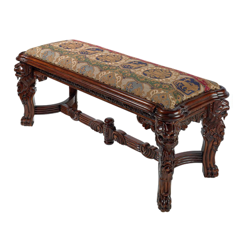 Lord Raffles Grande Hall Lion Leg Bench