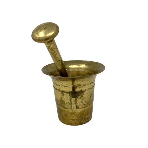 Vintage brass mortar and pestle