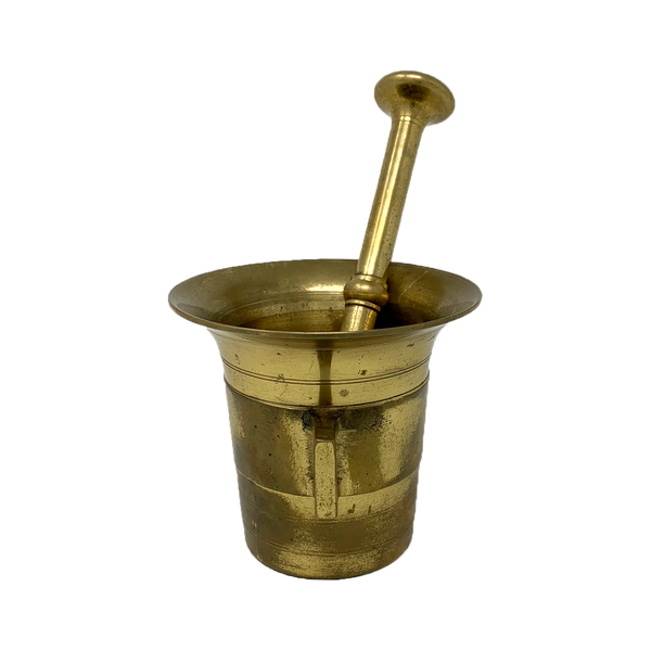 Vintage brass mortar and pestle