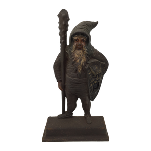 Antique cast iron warrior gnome doorstop by B&H, late 19th century