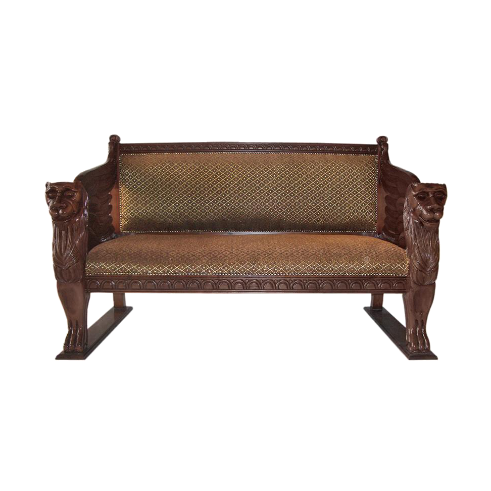 The Lord Raffles Winged Lion Settee Bench