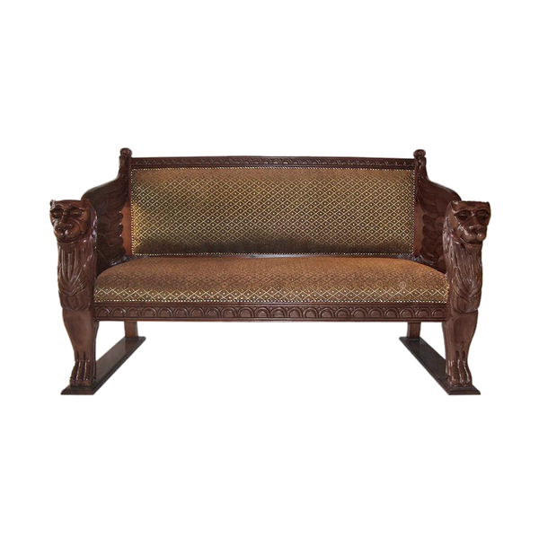 The Lord Raffles Winged Lion Settee Bench