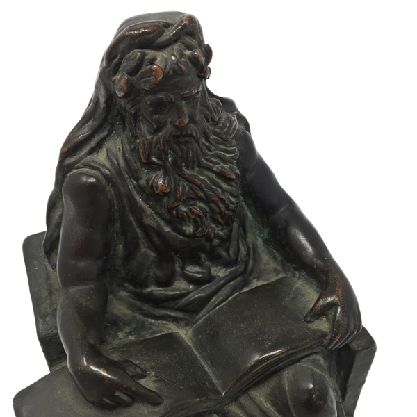 Antique bronze philosopher bookends by KBW circa 1914