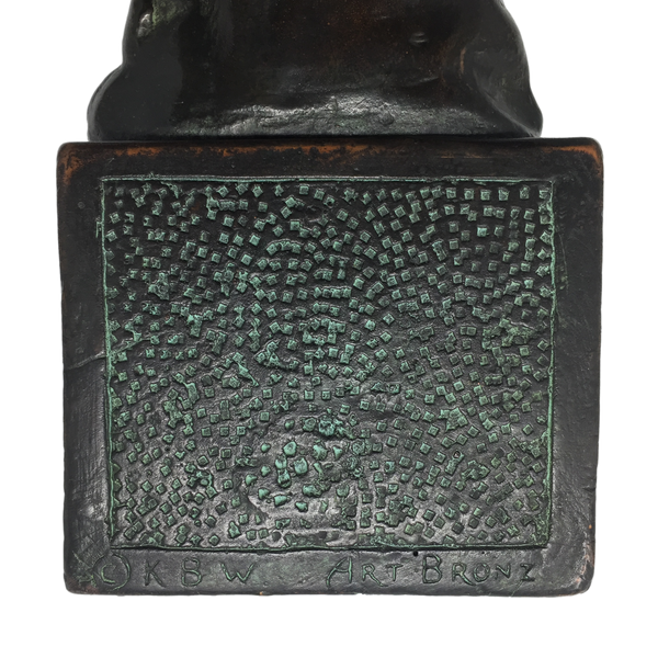 Antique bronze philosopher bookends by KBW circa 1914