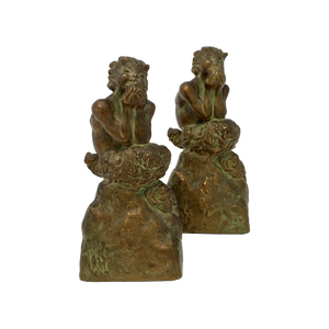 Antique satyr bookends by McClelland Barclay circa late 1930s