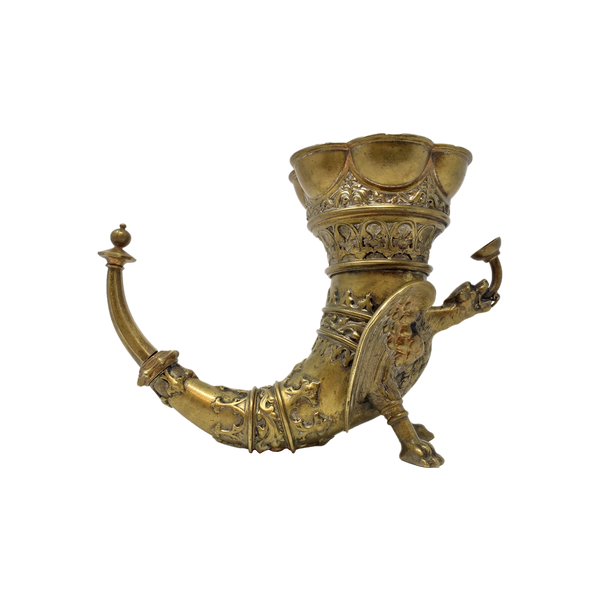 Esoteric gargoyle antique oil lamp and incense burner