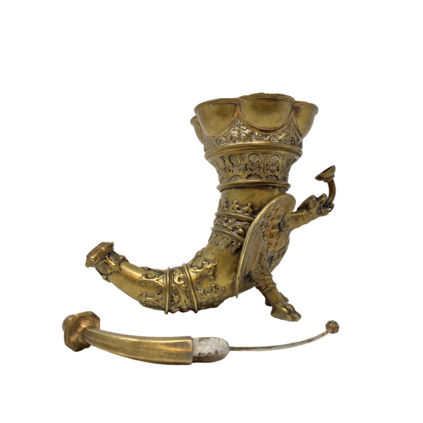Esoteric gargoyle antique oil lamp and incense burner
