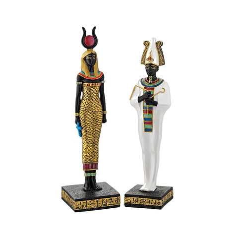 Osiris and Hathor Statue Set