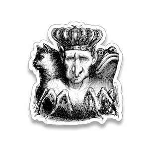 Bael demon sticker from 1863 illustration in Dictionnaire Infernal