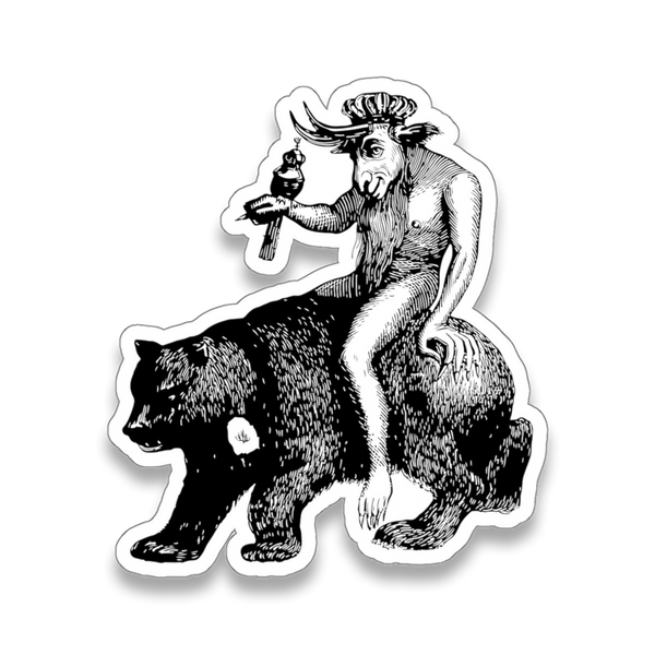 Balam demon sticker from 1863 illustration in Dictionnaire Infernal