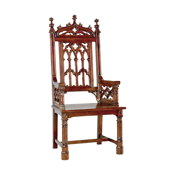 Gothic Tracery Cathedral Chair
