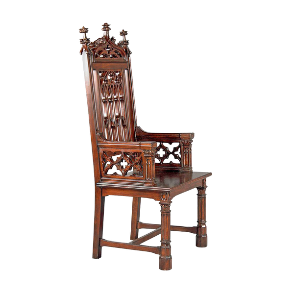 Gothic Tracery Cathedral Chair