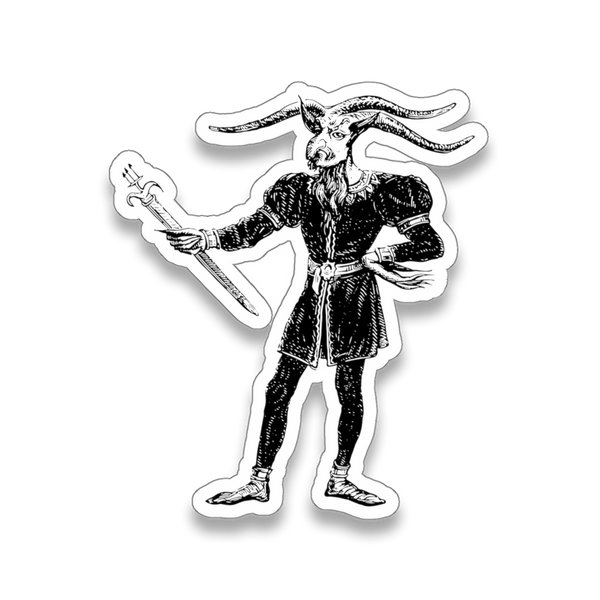 Master Léonard demon sticker from 1863 illustration in Dictionnaire Infernal