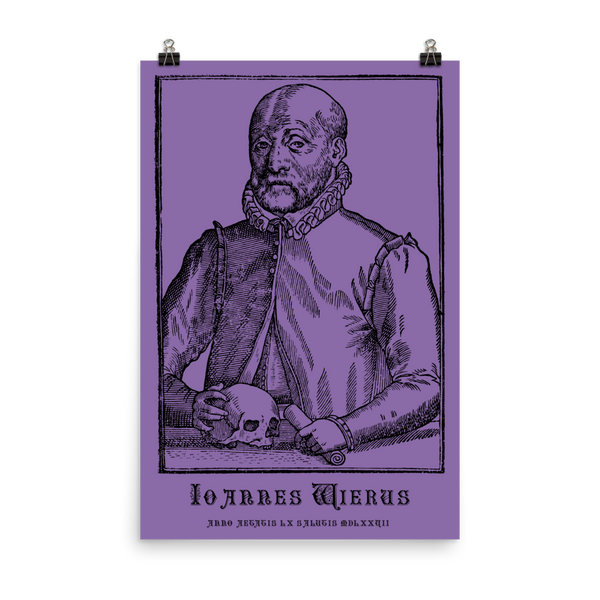 Ioannes Wierus a.k.a. Johann Weyer 16th century demonologist poster